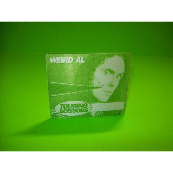 Weird Al Backstage Pass Running with Scissors Concert Tour Original 1999 Promo - Picture 6 of 12